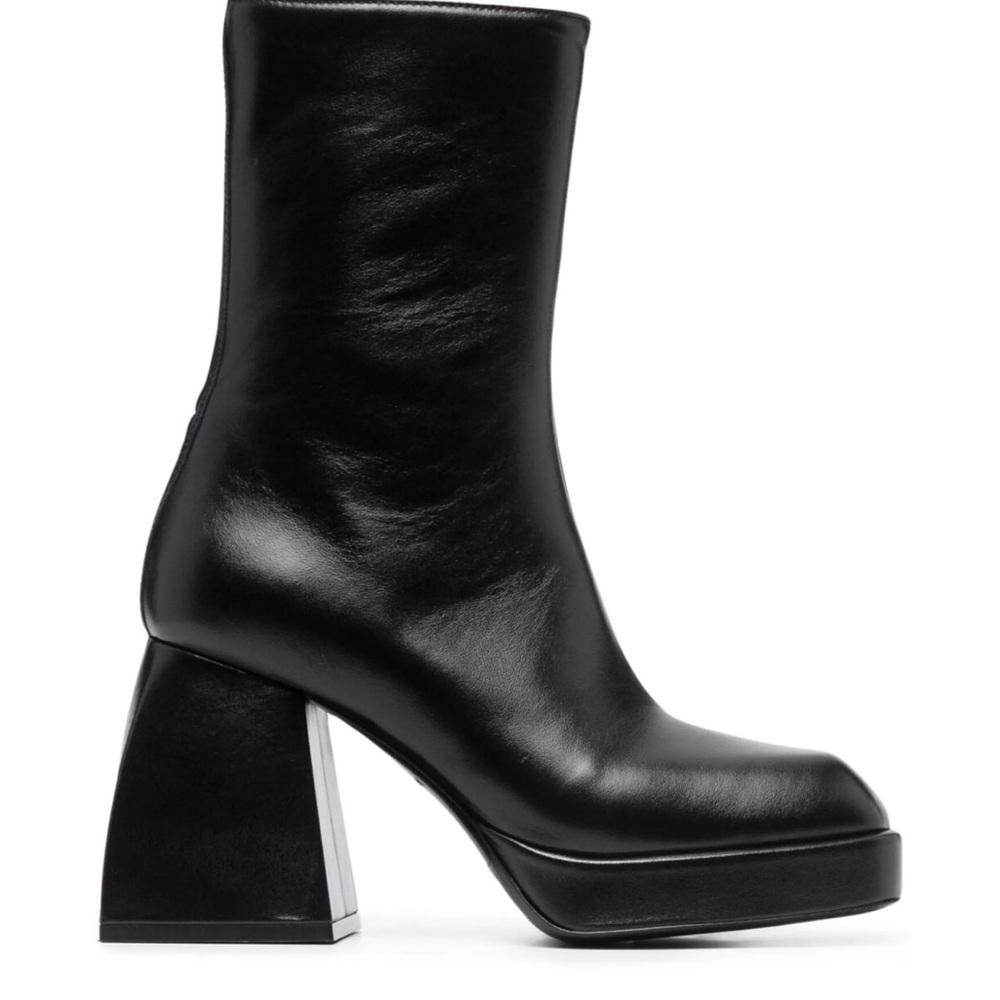 Nodaleto Black Platform Bulla Corta Boot Size 37